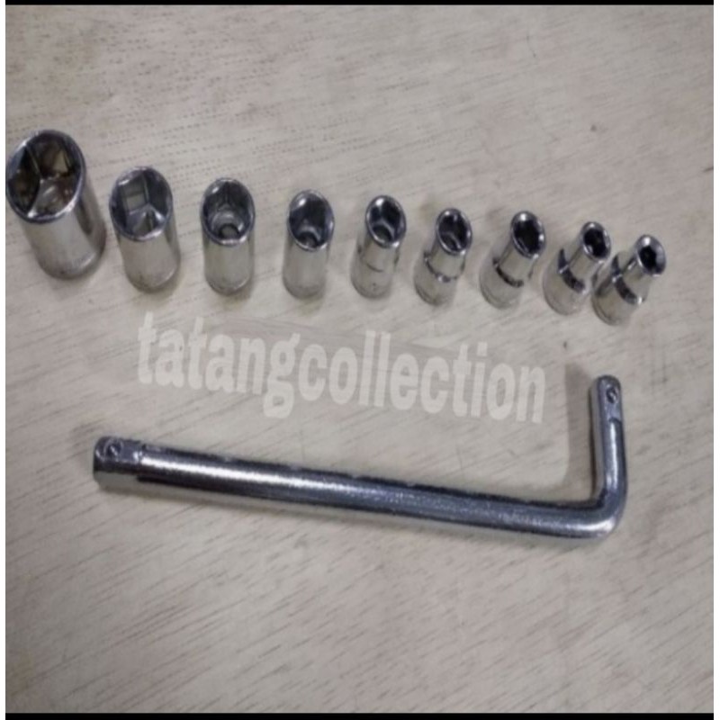 KUNCI SHOCK SET 10PCS 8-24MM  Ukuran 8, 10, 12, 14, 17, 19, 21, 22, 24mm