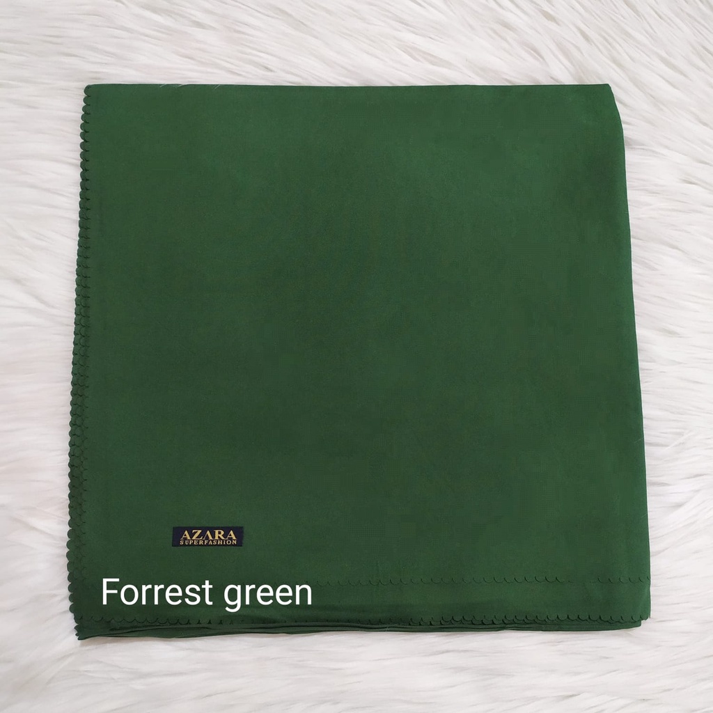 Hijab Azara Oskara / masahi syari 130x130cm LC Jilbab square / segiempat jumbo syar'i Lasercut/Voal-forrest green