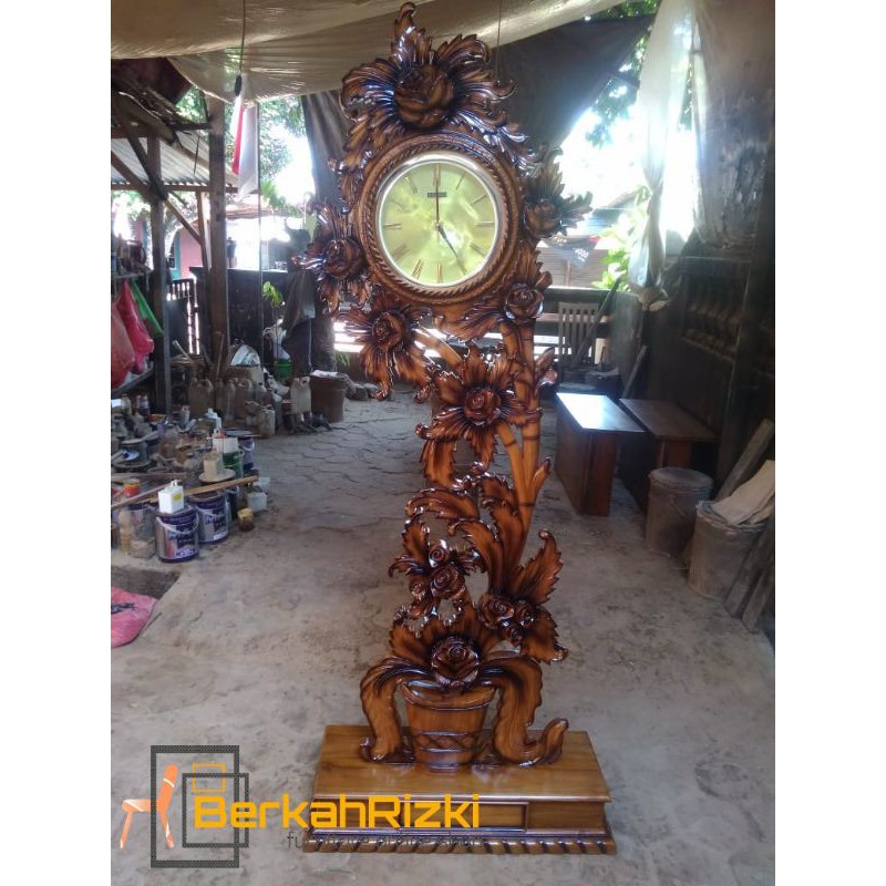 jam hias jati jepara