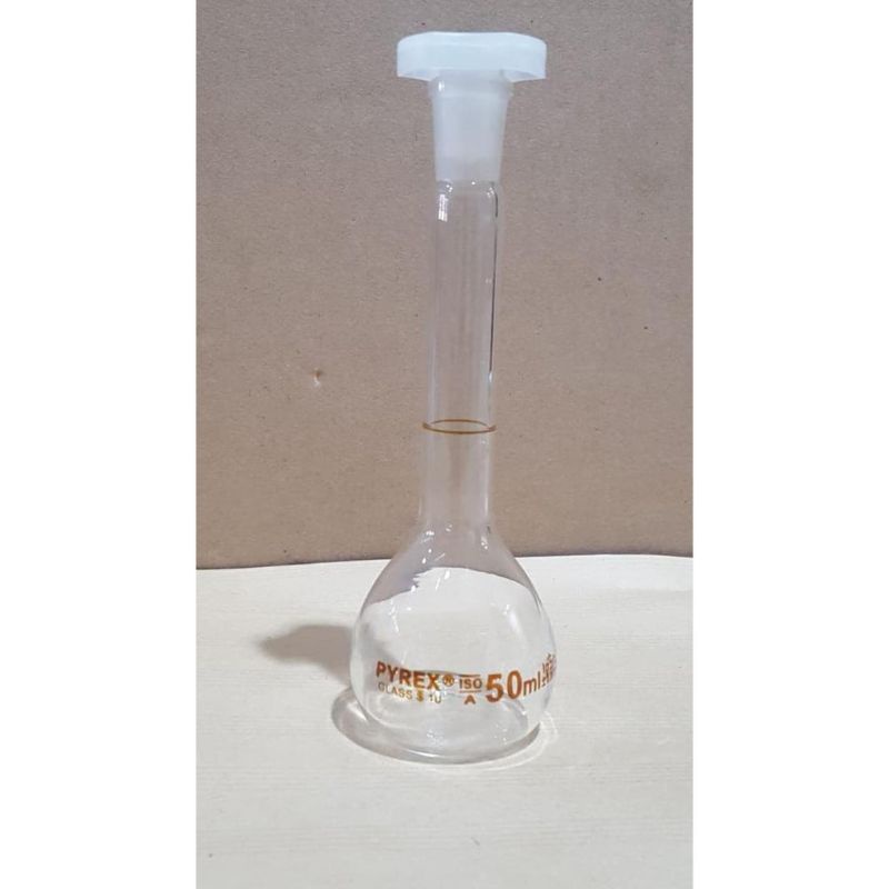 volumetric flask /labu ukur 50 ml pyrex