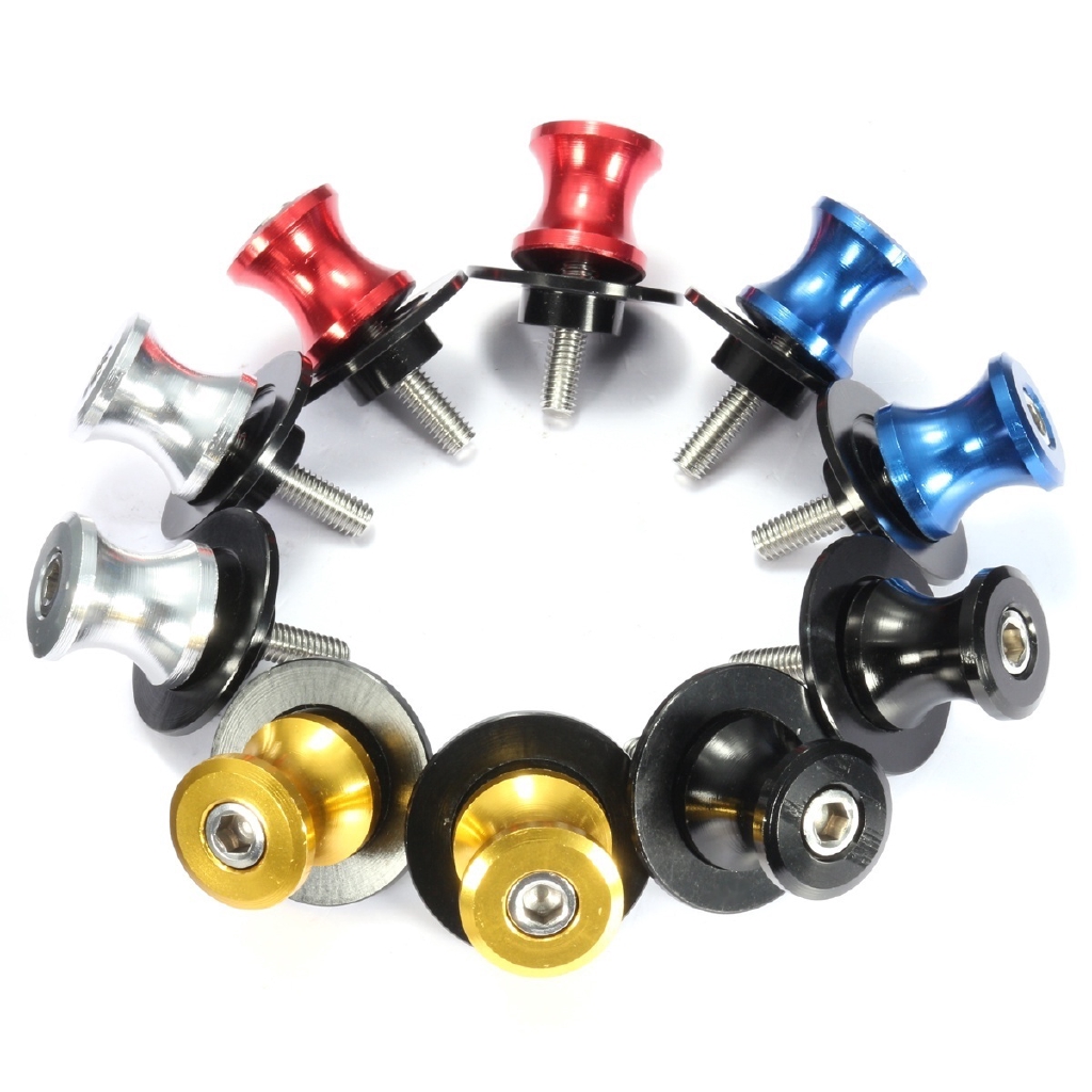 2x CNC Swingarm Spools Sliders for Yamaha YZFR1 YZFR6YZF R1 R6 98-14 6mm Red
