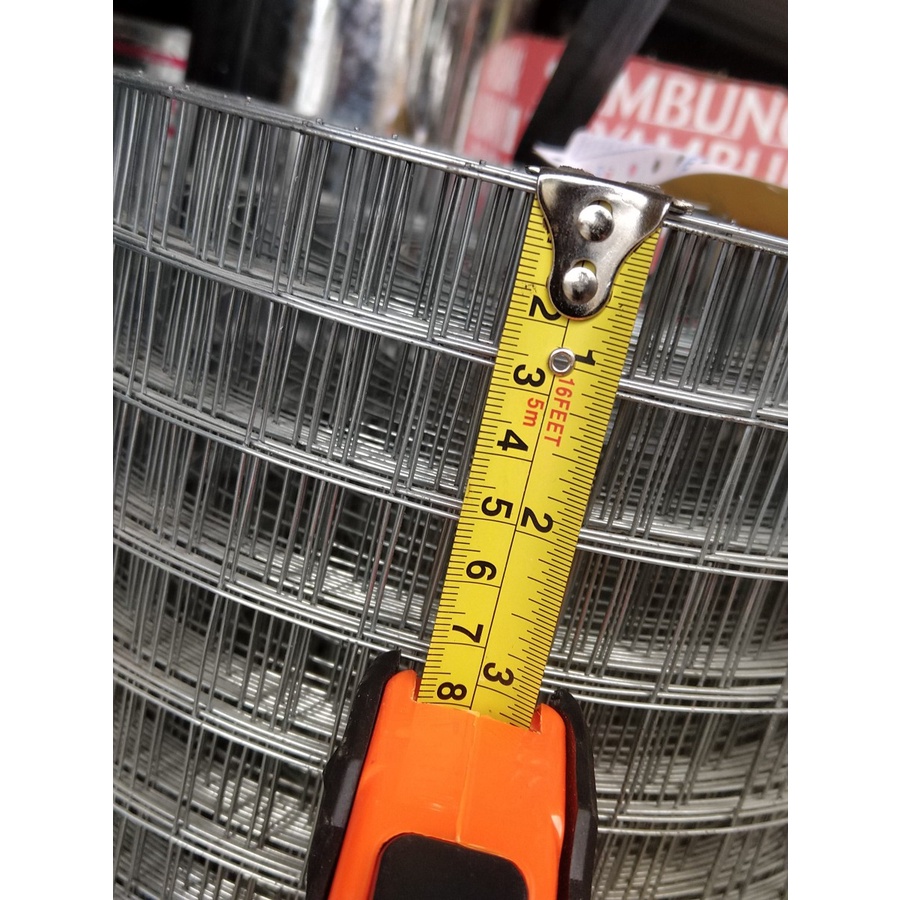 Ram Kawat Loket Galvanis Chrome Kotak 1" Per 1 Mtr Lebar 90 cm