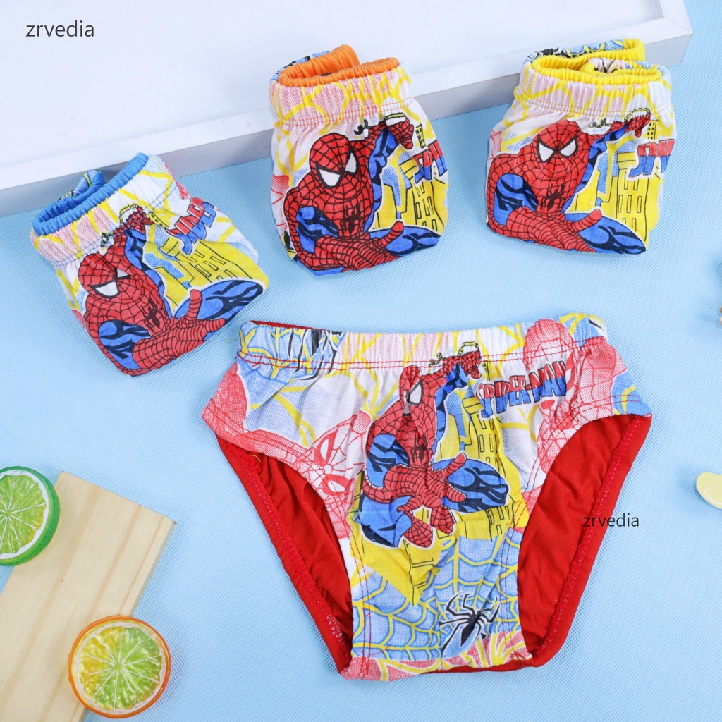 (ISI 6 - 12 pc) Celana Dalam 3-4 Tahun Anak Laki-Laki/ CD Anak Cowo Underwear Balita Bahan Adem