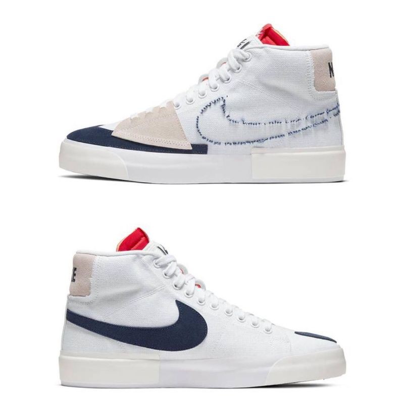 NIKE BLAZER MID EDGE HACK PACK DUNK PRO WHITE NAVY