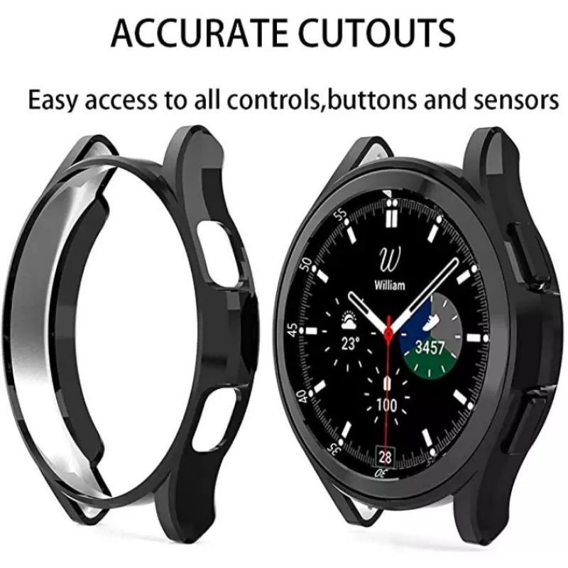 Samsung Galaxy Watch 4 Classic 42mm/46mm Rubber Case Soft Tpu Silicone Protective