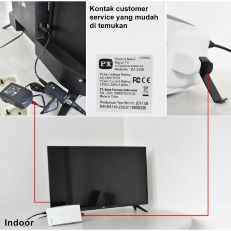 Antena PX Digital Antena Digital Antena Booster LED HD UHD TV