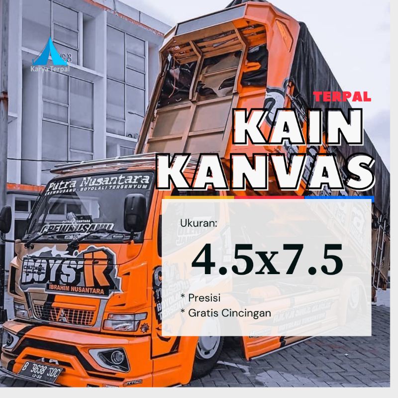 TERPAL TRUK KAIN KANVAS 4.5x7.5