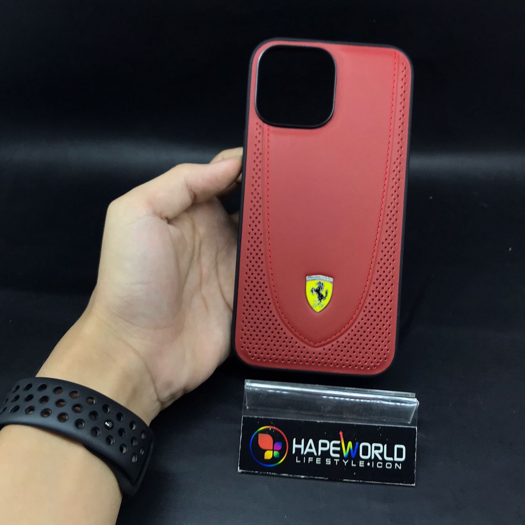 PREMIUM CASE SCUDERIA FERRARI LTR STC LN IPHONE 13 PRO MAX RED-PREMIUM