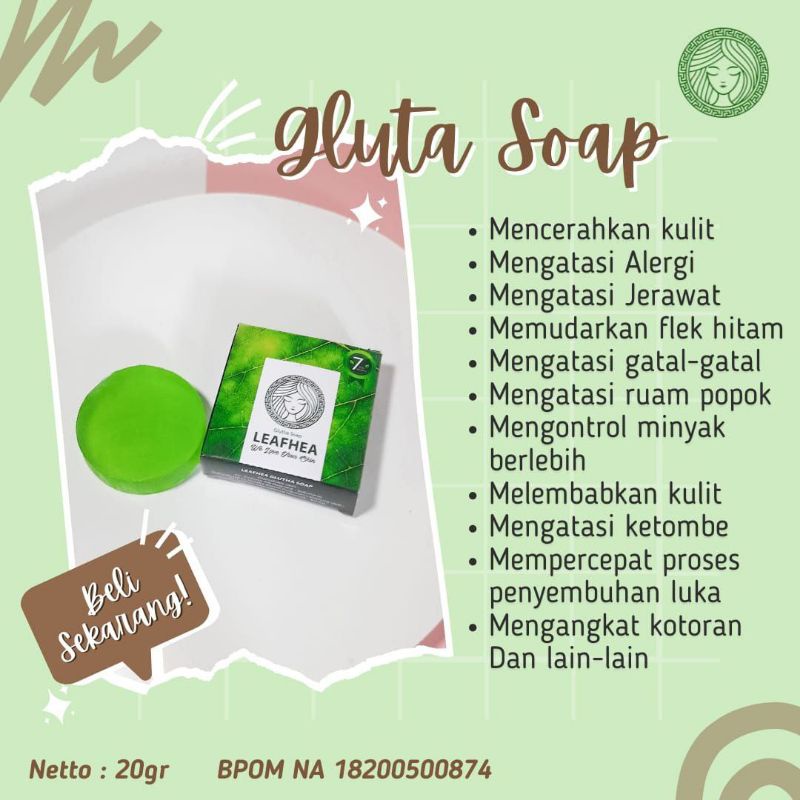 Leafhea Gluta Soap/ Skincare/ (Sabun Leafhea) ori