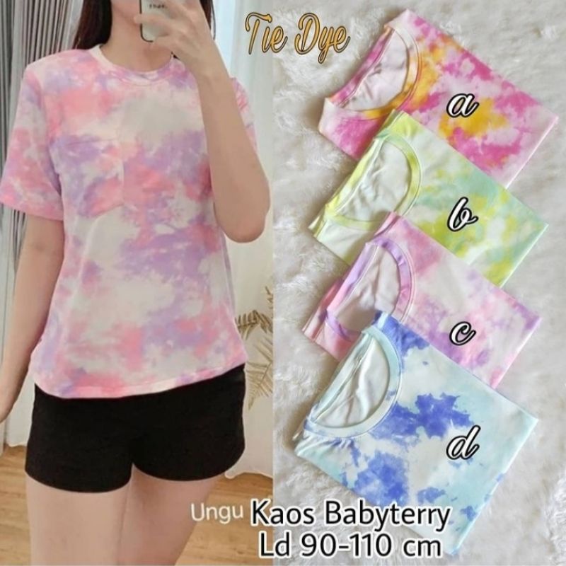 (COD) Kaos Babyterry Wanita Tebal Fit S-XL  (Ld 90-110 cm)