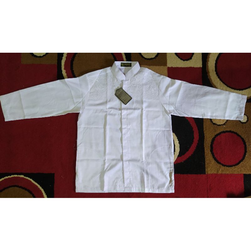 baju muslim /koko anak tanggung bordir  lengan panjang (kelas 1.2.3.4.5.6 SD &amp; 1.2 SMP)