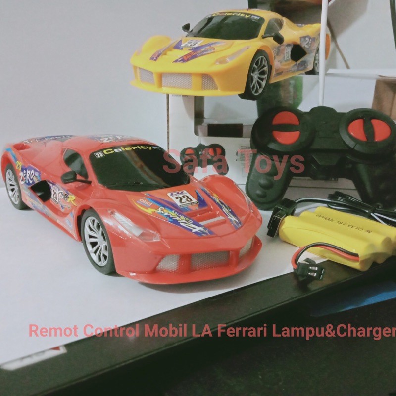 RC Mobil La Ferrari Charger /mainan anak mobil remot Control Lampu free baterai remot