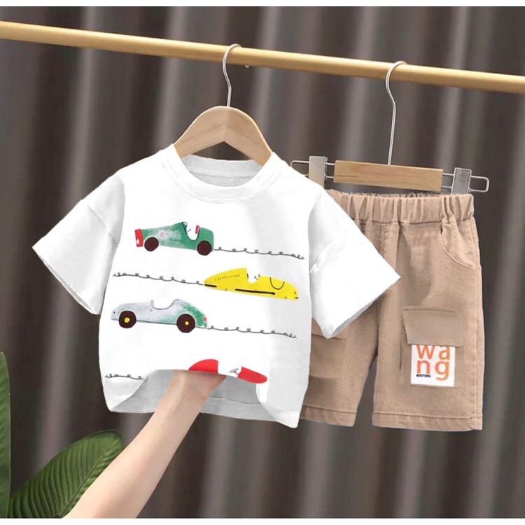 NEW SETELAN BAJU BAYI ANAK MOTIF CAR MOBIL BALAP USIA 6 BULAN-5 TAHUN BAHAN KATUN LEMBUT NYAMAN DIPAKAI TERBARU TERMURAH/ SETELAN BAJU BAYI ANAK LAKI-LAKI/ SETELAN BAJU BAYI ANAK PEREMPUAN/ SETELAN BAJU BAYI ANAK COWOK/ SETELAN BAJU BAYI ANAK CEWEK