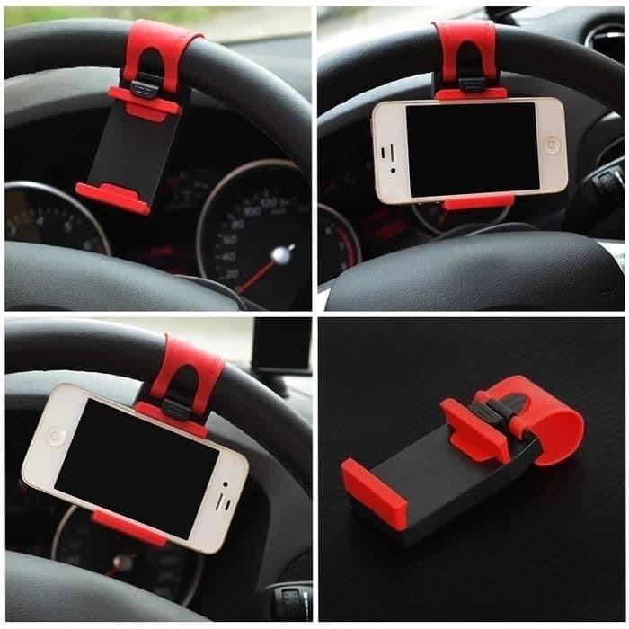 Holder Handphone Jepit balancer Stir Mobil fit all smartphones