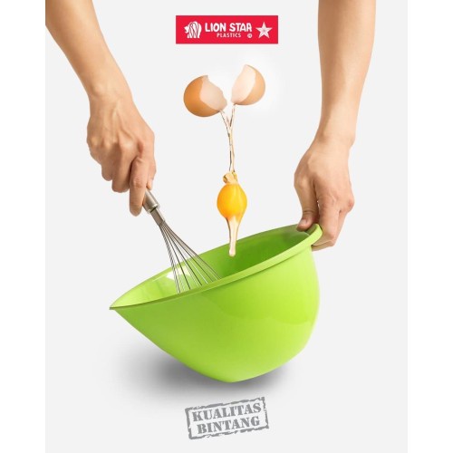 READY STOK Baskom Adonan Telur Lion Star Baskom Platik Serbaguna Baskom Pengocok Telur FREE KOCOKAN 