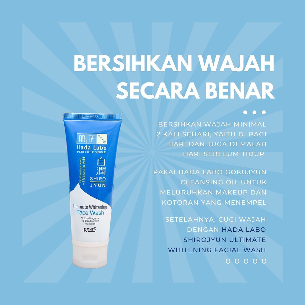 Hada Labo Shirojyun Ultimate Whitening Face Wash 100gr / 50gr Hadalabo Pembersih Wajah