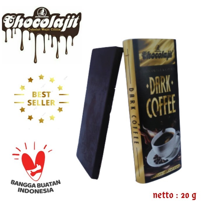 

Cokelat batng isi wajit cililin chocolajit dark coffee 20g snack murah