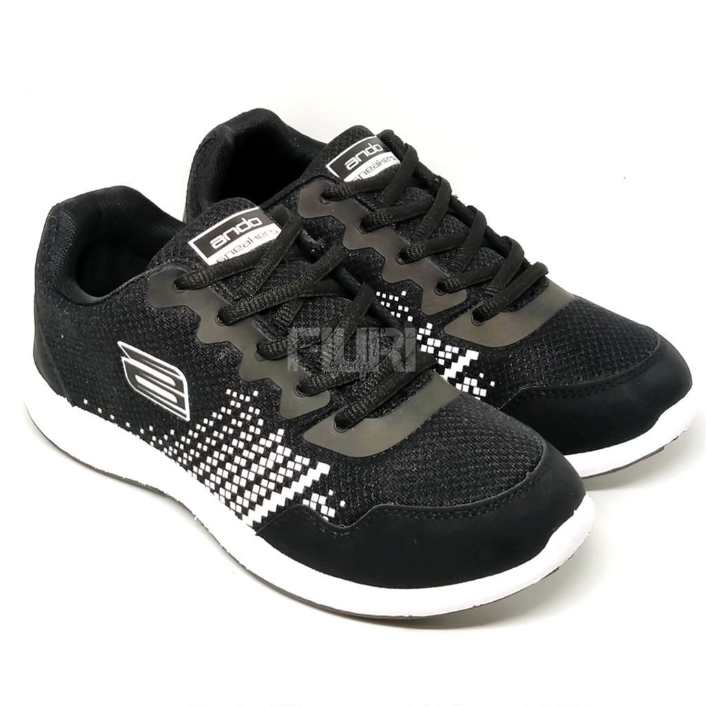 FIURI - ANDO ORIGINAL - BECK 39-43 HITAM PUTIH - SEPATU SNEAKERS SPORT KANVAS SOL KARET ANAK LAKI-LAKI - SEPATU KETS TRENDY PRIA DEWASA - SEPATU OLAHRAGA LARI FITNES SENAM KERJA KULIAH SEKOLAH SD SMP SMA BERTALI COWOK MURAH PROMO DISKON BONUS KAOS KAKI