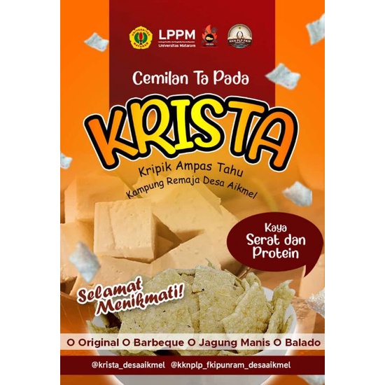 

Krista(keripik ampas tahu)