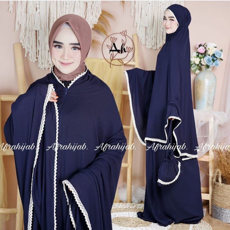 MUKENAH TRAVELING 2in1 Dagu REsleting/ BISA COD /Rayon viscose premium adem &amp; lembut