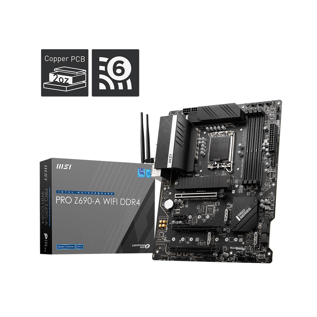 MSI MOTHERBOARD PRO Z690-A WIFI DDR4 Intel Z690 LGA 1700 ATX