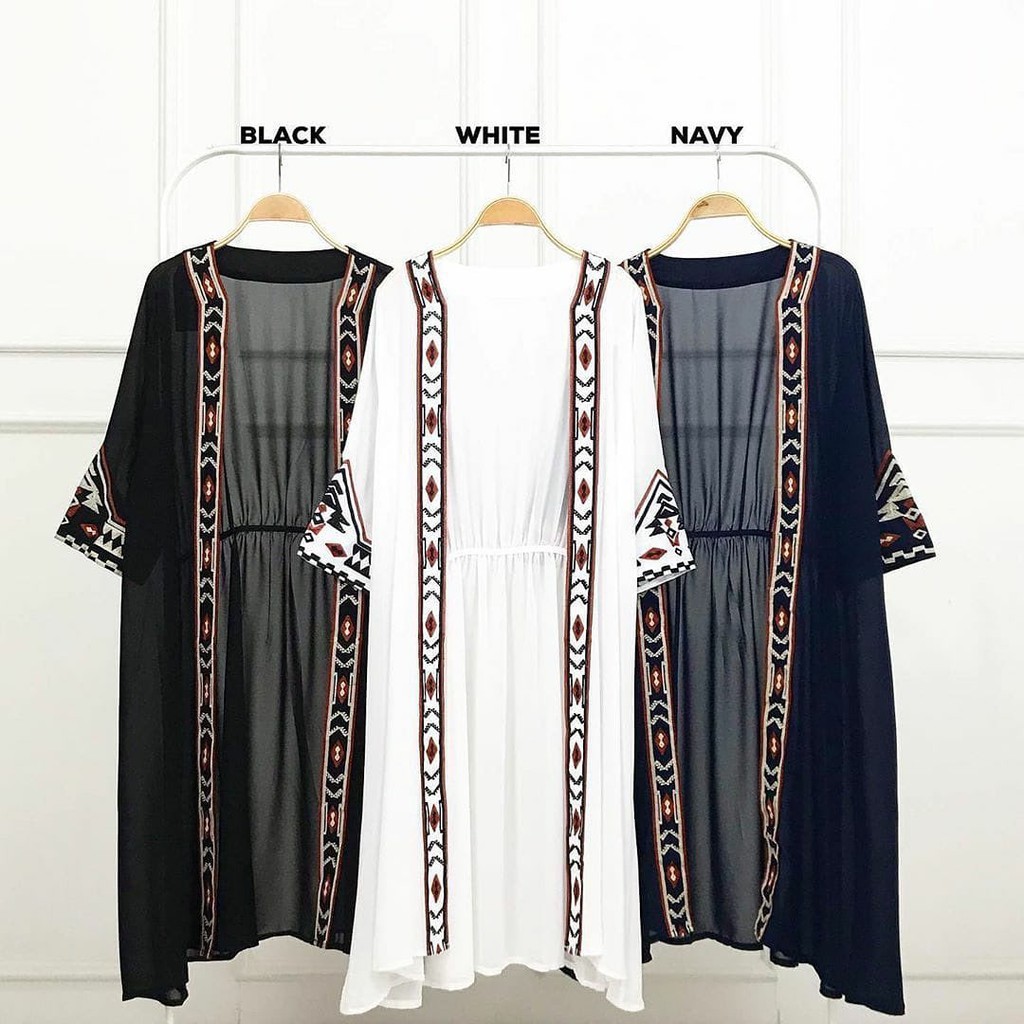 SAFIRA LONG CARDI ETNIC//CARDIGAN COMBINASI BORDIR BOHEMIAN ETNIC//RM