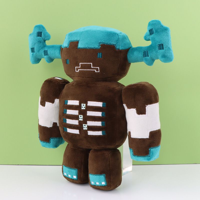 Minecraft Warden Soft Plush Stuffed Pixel Doll Kawaii My World Crystal Super Soft Toys for Children Kids Christmas Gift