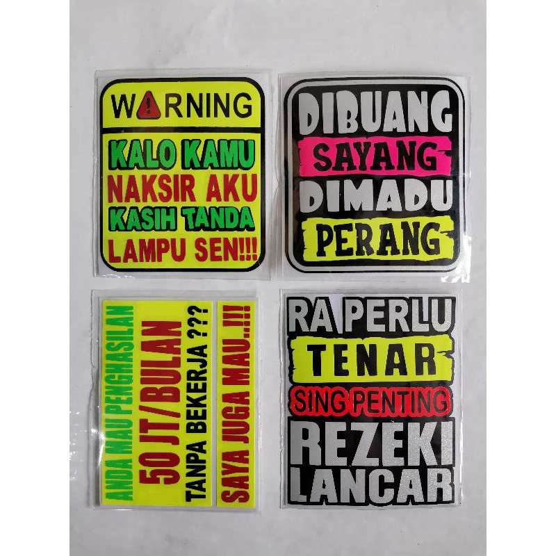 

STICKER TULISAN UNIK DAN LUCU