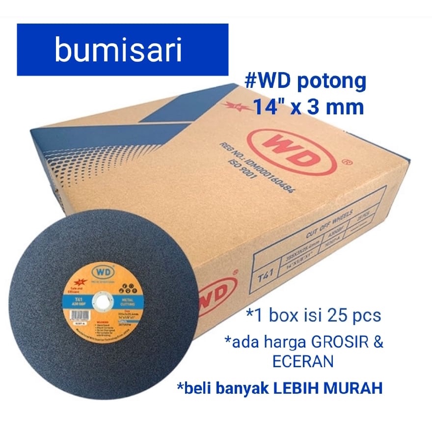 Batu gurinda potong WD 14&quot; / WD 14 inch murah / 14&quot; WD