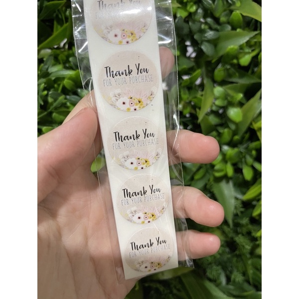(50pcs) Stiker Thank You Bulat size 2,5cm / Thank You stickers Olshop etc-Ty For Ur Purchase