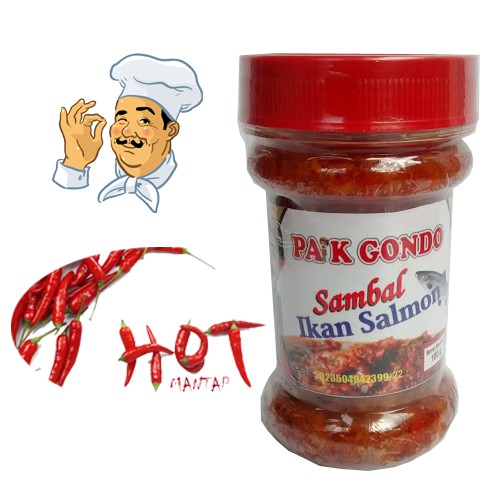 

HoSake Sambal Sambel Ikan Salmon/Tuna/Cumi/Teri, Sambal Sambel Bawang/Ijo Net 150 Gram Non MSG