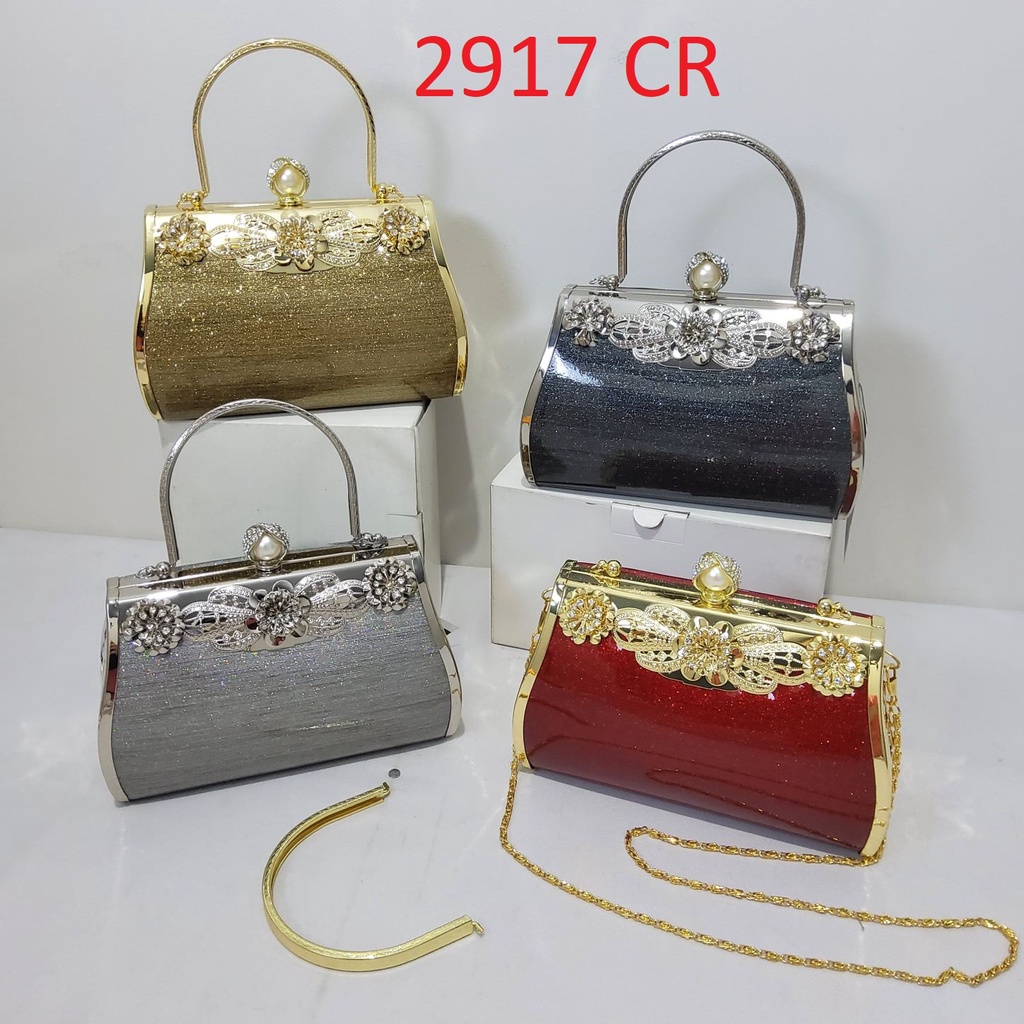 Tas Pesta  Farnell Import Diamond Clutch Kondangan Cantik Impor 2898/2917 Ukuran Besar