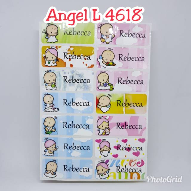 

Label nama ANGEL sticker nama anti air