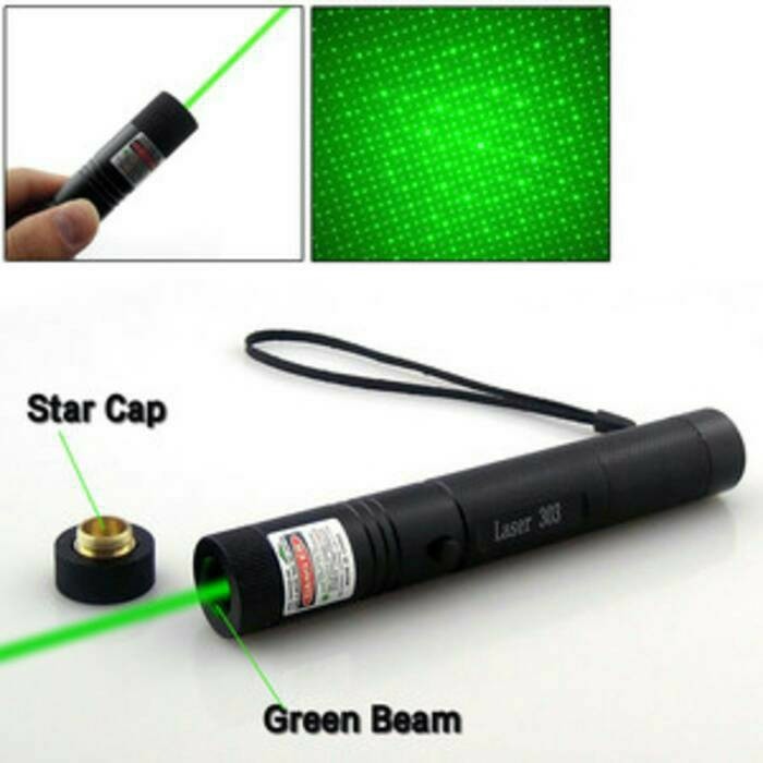 Termurah Senter Green Laser Pointer Recharge 303 10KM 1 Mata Hijau Terjauh