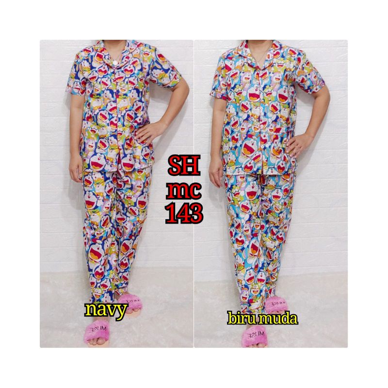 Baju Tidur Piyama Wanita Motif Dora Pajamas Katun  / Baju Tidur setelan Wanita CP JUmbo  Terbaru Bigsize Kekiniaan