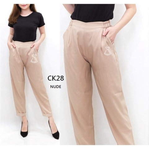 CK28 - CELANA WANITA BAGGY PANTS CELANA PANJANG KANTOR CASUAL