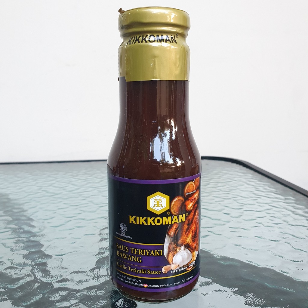 Kikkoman Garlic Teriyaki HALAL Sauce / Saus Teriyaki Bawang Halal 300gr KC