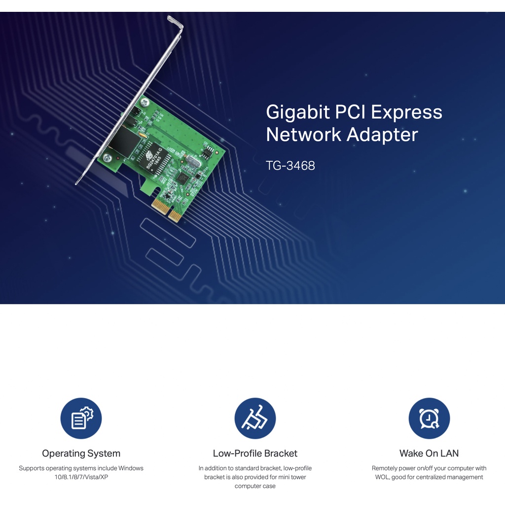 TP-Link TG-3468 Gigabit PCI Express Network Adapter Network Card TPLink TP Link TG3468 TG 3468