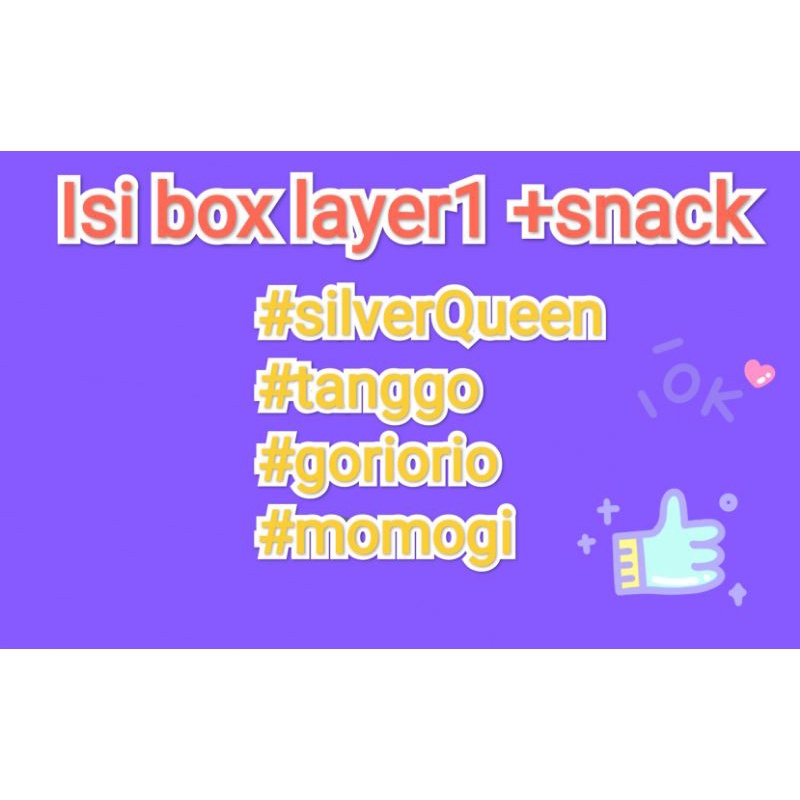 explosion box kado snack layer 1dan 2 ulang tahun