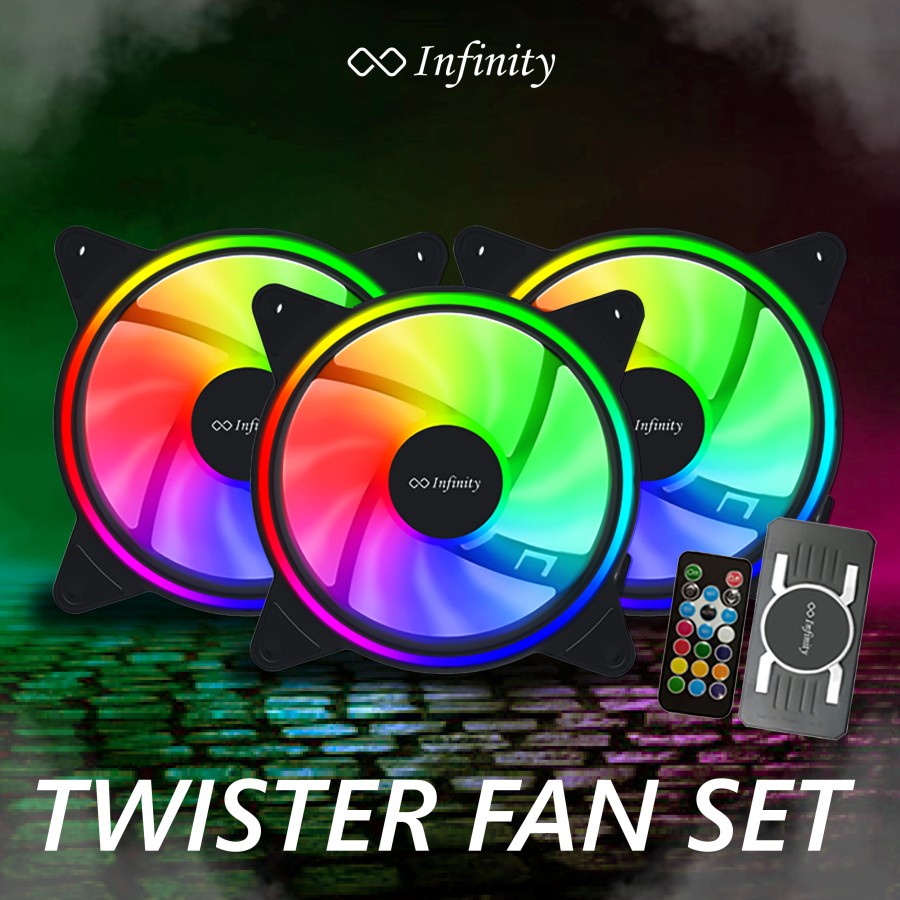 Fan Infinity Twister Set 3 (Controller + Remote + 3 Pcs Twister Fan)