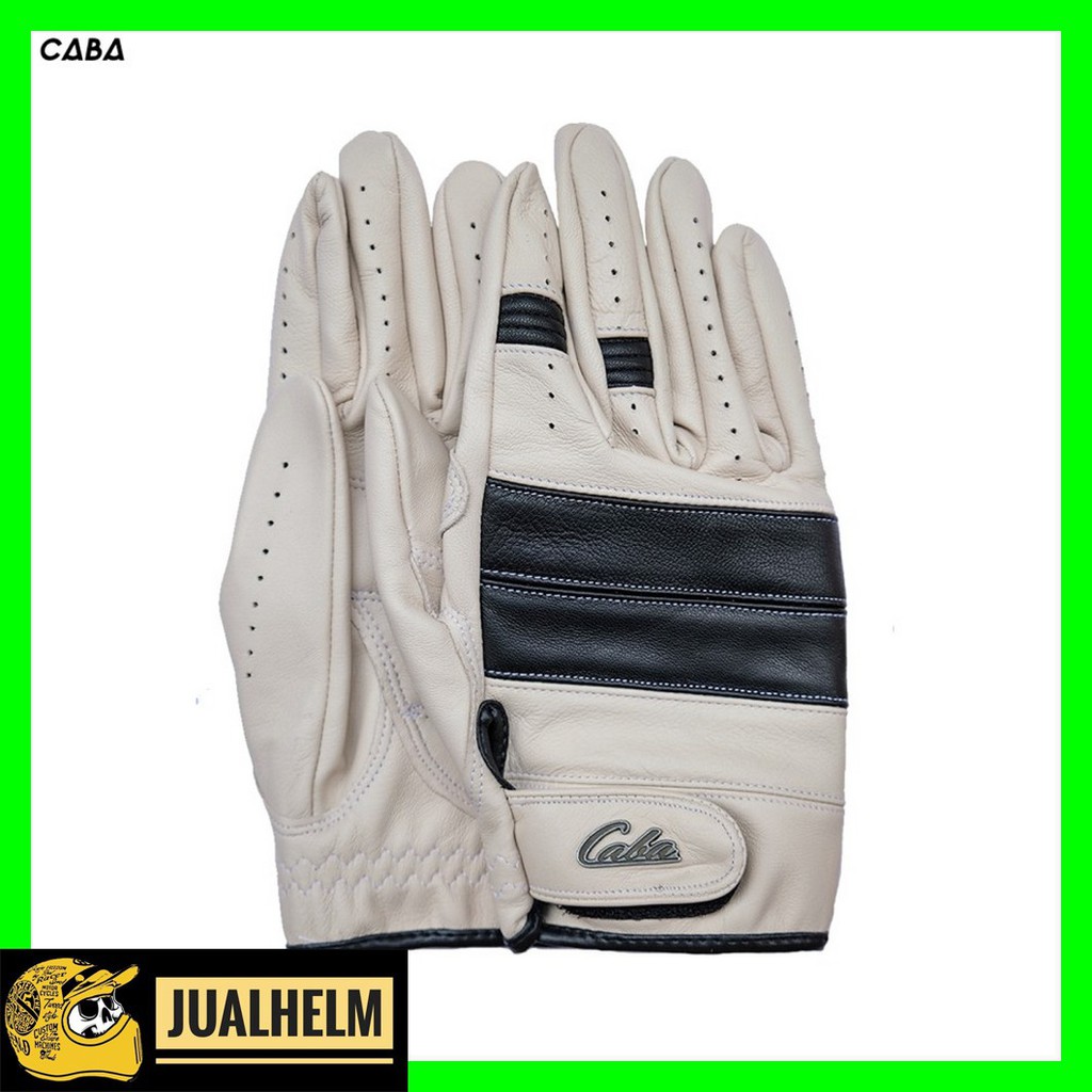 Sarung Tangan Kulit CABA Rebel Corsa White ( Gloves / Glove )