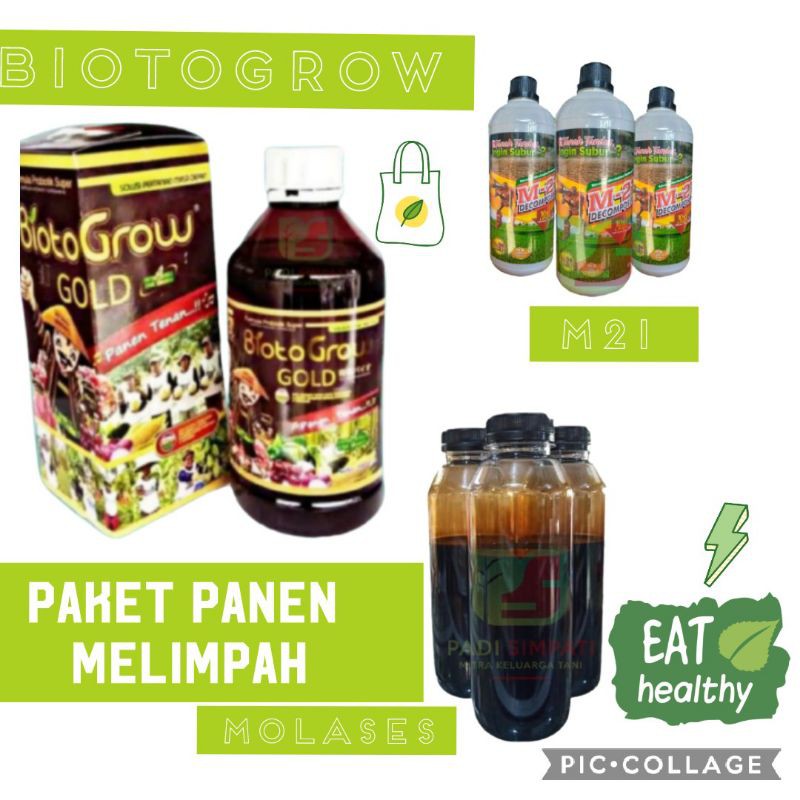 PAKET HEMAT BIOTOGROW GOLD 1LITER + M21 DECOMPOSER 1 LITER + MOLASE TETES TEBU 500 GRAM