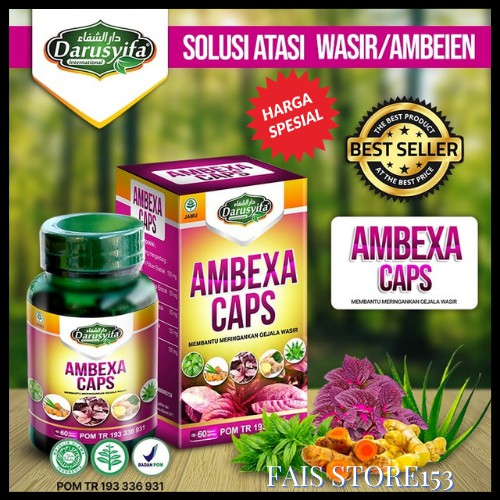 [ Herbal  ]Ambexa Obat Wasir Darusyifa Daun Ungu Kapsul Asli Original Ambexa Asli