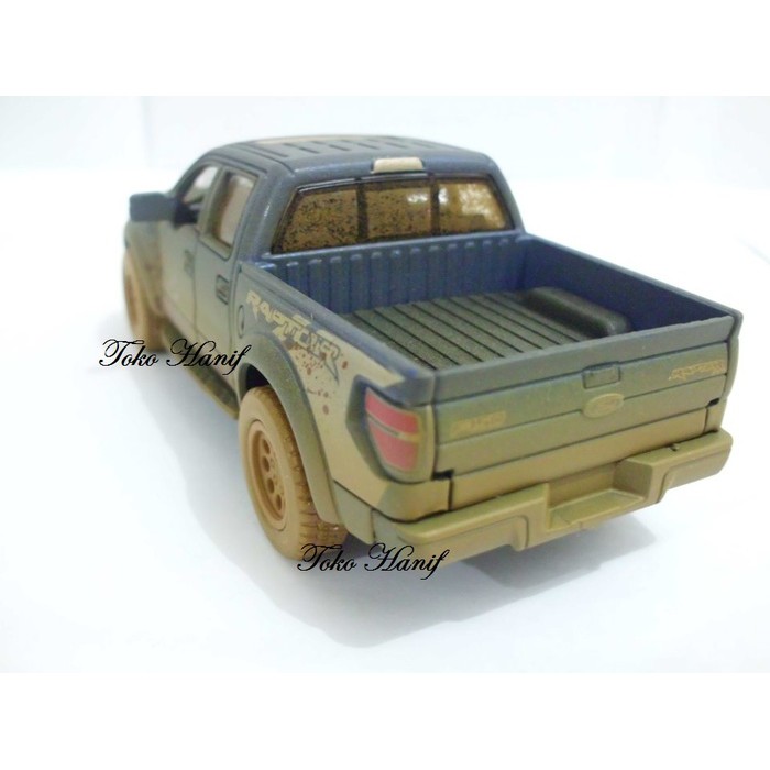 Diecast Miniatur Replika Ford F150 Raptor (efek lumpur)