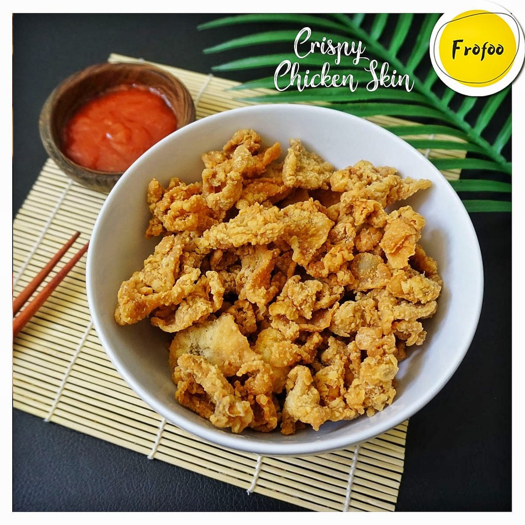 

Crispy Chicken Skin 300gr Frofoo Halal Homemade Frozen Food