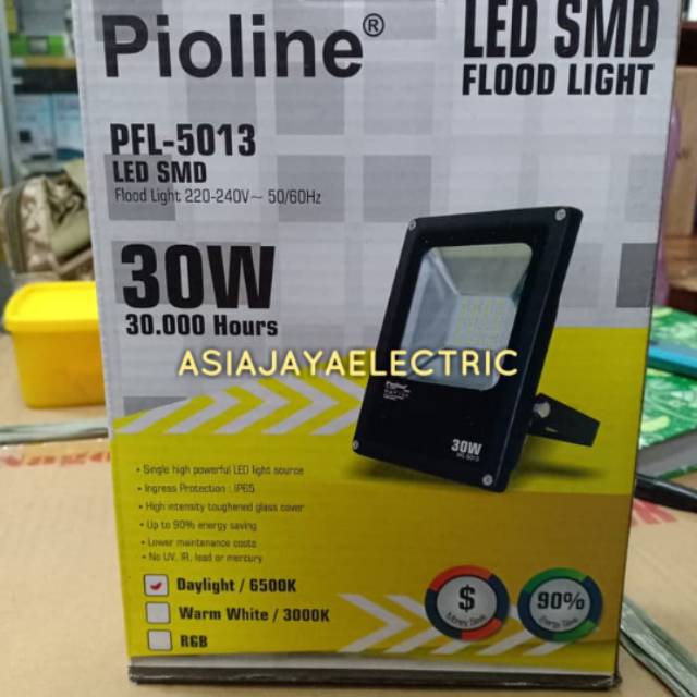 LAMPU SOROT LED SMD 30W PIOLINE INDOOR OUTDOOR 30 WATT