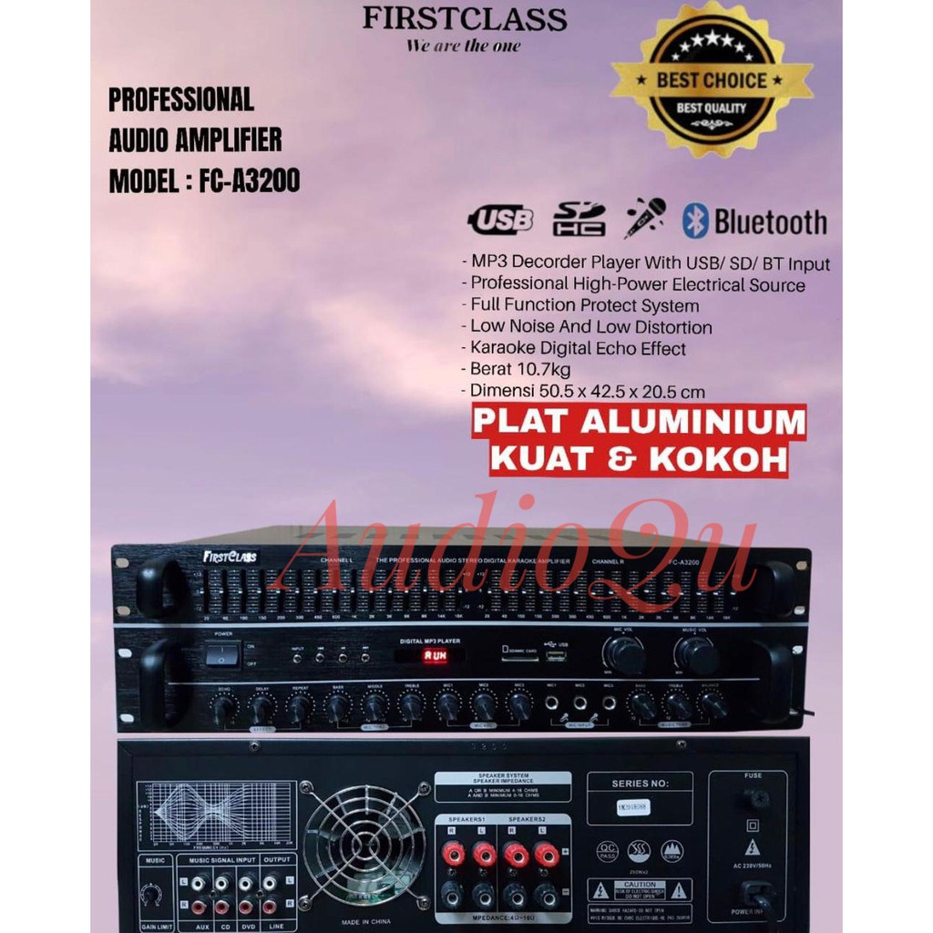 Amplifier Karaoke Firstclass FC A3200/ FC A 3200/ FCA 3200 Bluetooth Original