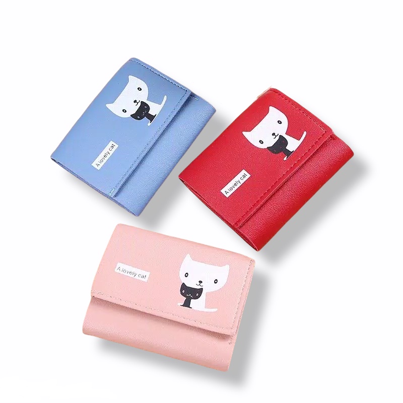 Tmall88 Dompet Lipat Mini Wanita Motif Animal Fashion Korean