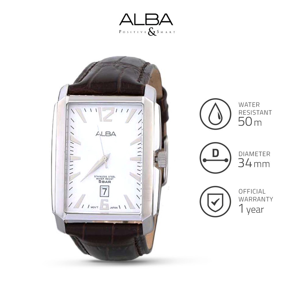Jam Tangan Pria Alba PRESTIGE Quartz Leather AS9719 Original