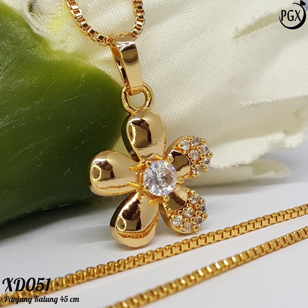 PGX Kalung Wanita Xuping Aksesoris Fashion Perhiasan Lapis Emas Premium - XD051